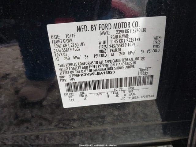 2020 FORD EDGE TITANIUM 9