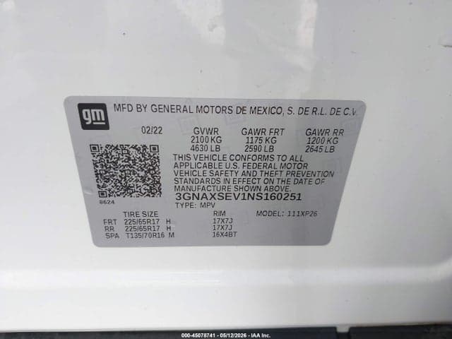 2022 CHEVROLET EQUINOX AWD LS 9