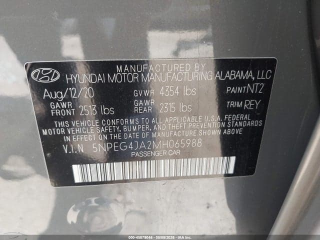 2021 HYUNDAI SONATA SE 9