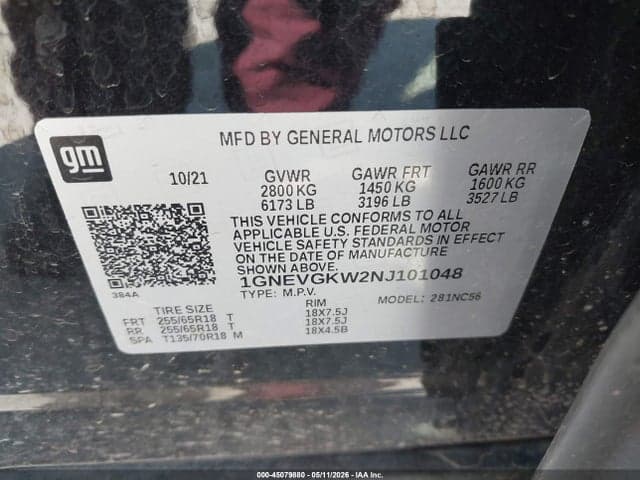 2022 CHEVROLET TRAVERSE AWD LT CLOTH 9