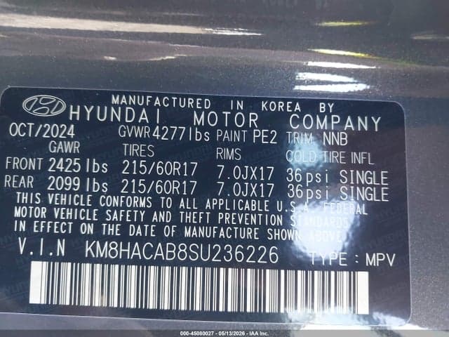 2025 HYUNDAI KONA SE 9