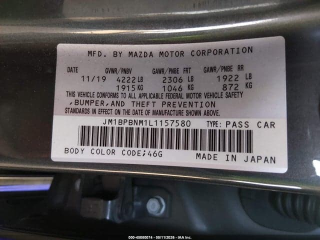2020 MAZDA MAZDA3 PREMIUM PACKAGE 9