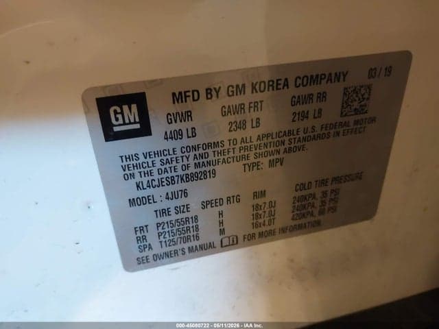 2019 BUICK ENCORE AWD PREFERRED 9