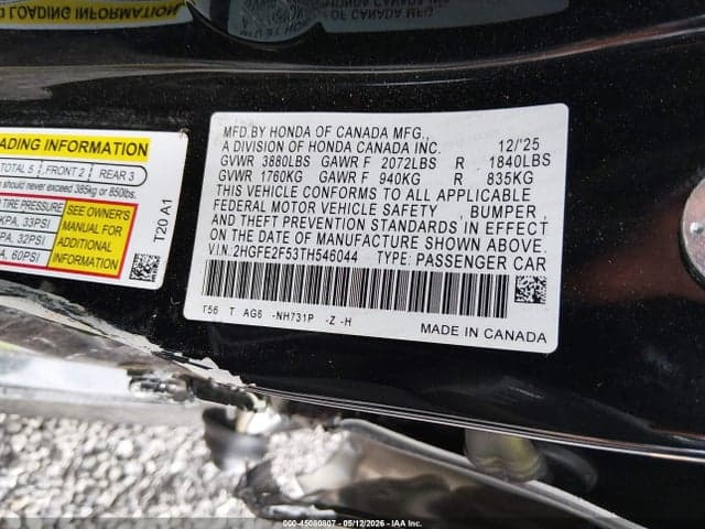 2026 HONDA CIVIC SPORT 9
