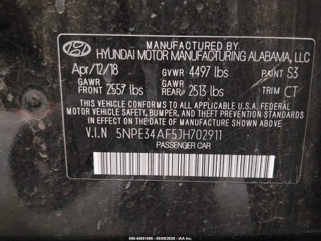 2018 HYUNDAI SONATA SPORT+ 9