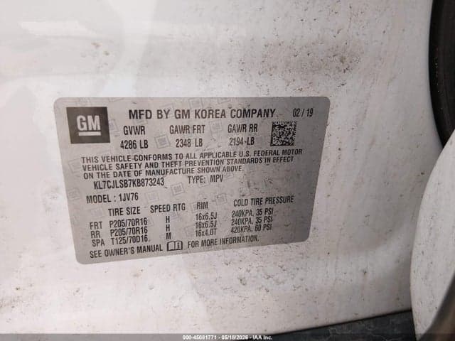 2019 CHEVROLET TRAX LT 9