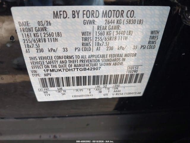2026 FORD EXPLORER ACTIVE 9