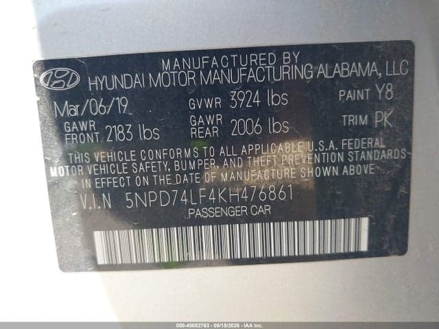 2019 HYUNDAI ELANTRA SE 9