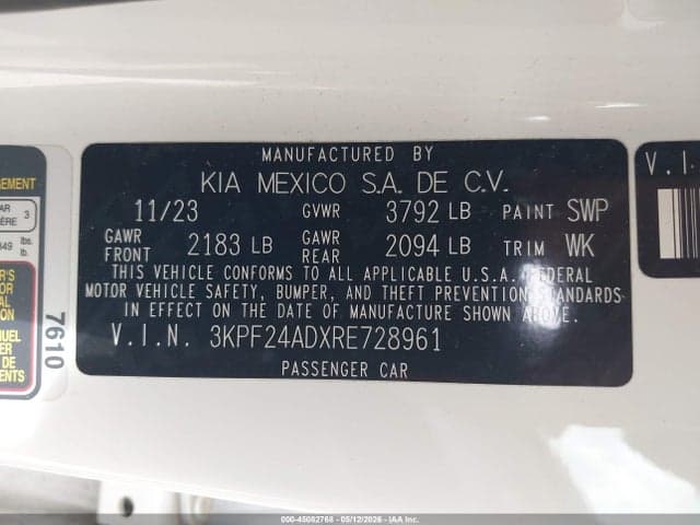 2024 KIA FORTE LXS 9