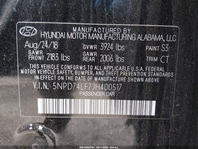 2018 HYUNDAI ELANTRA SE 9