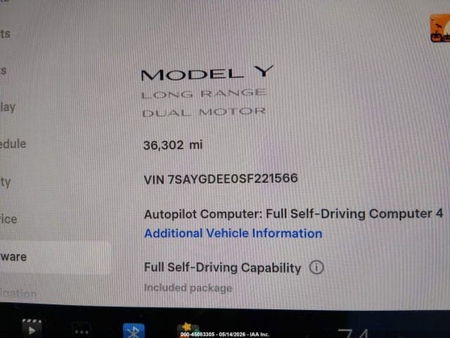 2025 TESLA MODEL Y LONG RANGE DUAL MOTOR ALL-WHEEL DRIVE 7