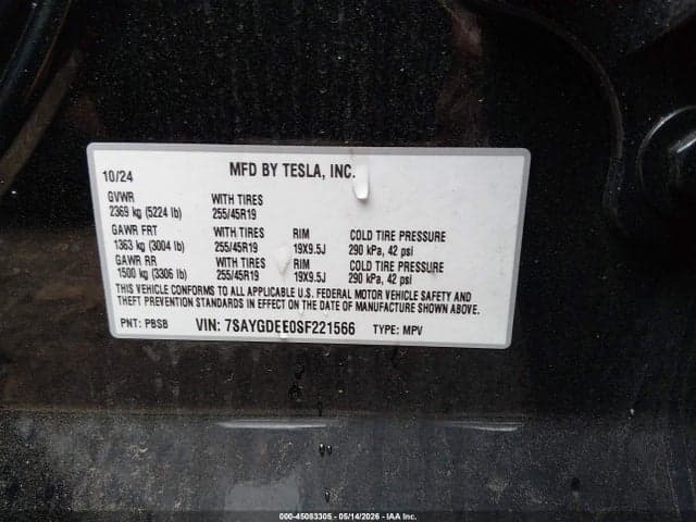 2025 TESLA MODEL Y LONG RANGE DUAL MOTOR ALL-WHEEL DRIVE 9