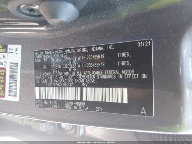2021 TOYOTA HIGHLANDER XLE 9