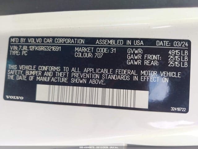 2024 VOLVO S60 B5 CORE DARK THEME 9