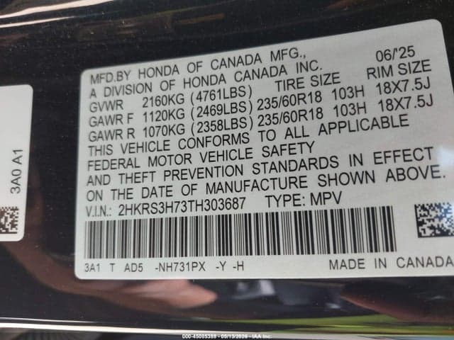 2026 HONDA CR-V EX-L 2WD 9