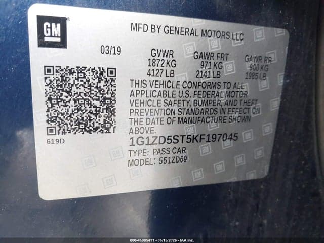2019 CHEVROLET MALIBU LT 9