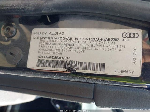 2017 AUDI A4 2.0T PREMIUM 9