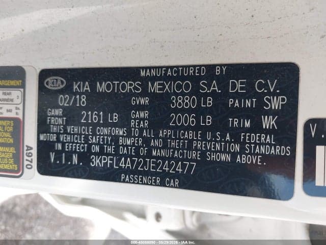 2018 KIA FORTE LX 9
