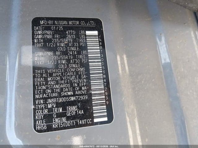 2025 NISSAN ROGUE PLATINUM INTELLIGENT AWD 9