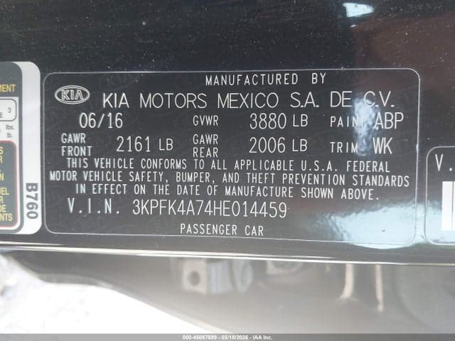 2017 KIA FORTE LX 9