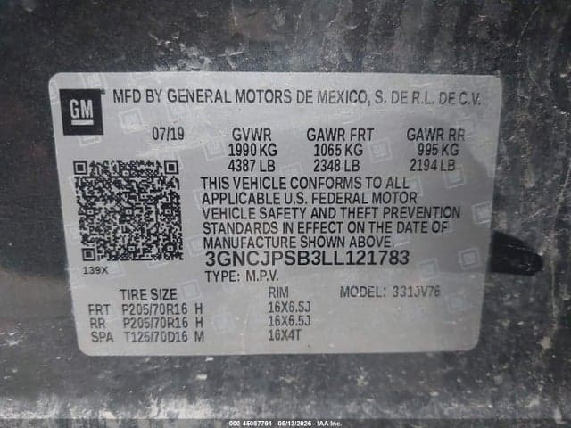 2020 CHEVROLET TRAX AWD LT 9