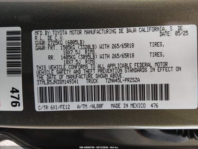 2025 TOYOTA TACOMA TRD SPORT 9