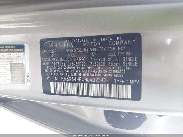 2022 HYUNDAI PALISADE LIMITED 9