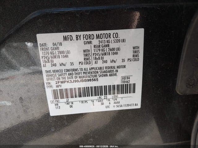 2018 FORD EDGE SEL 9