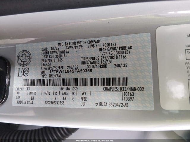 2025 FORD F-150 TREMOR 9