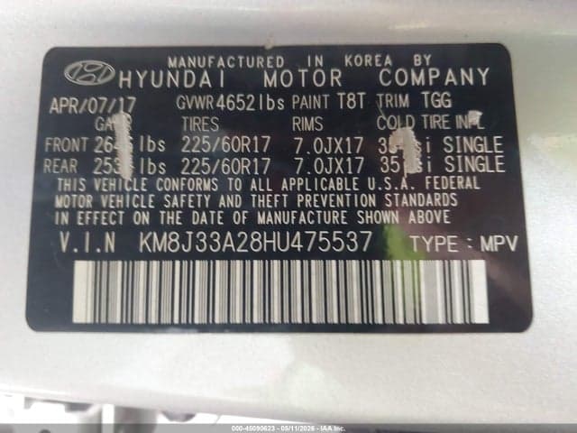 2017 HYUNDAI TUCSON ECO 9