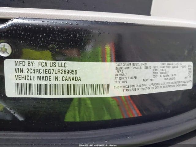 2020 CHRYSLER PACIFICA TOURING L PLUS 9