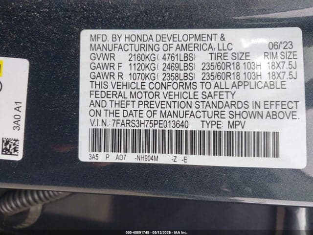 2023 HONDA CR-V EX-L 2WD 9