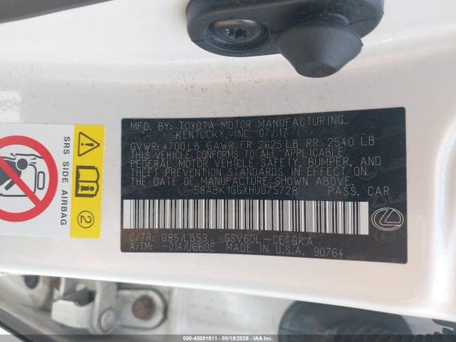 2017 LEXUS ES 350 9