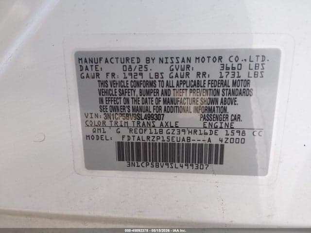 2025 NISSAN KICKS PLAY S 9