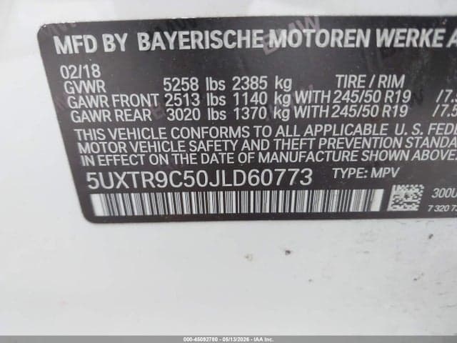 2018 BMW X3 XDRIVE30I 9