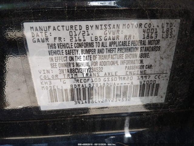 2021 NISSAN SENTRA SV XTRONIC CVT 9