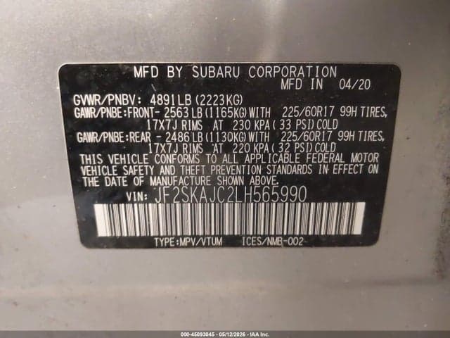 2020 SUBARU FORESTER PREMIUM 9