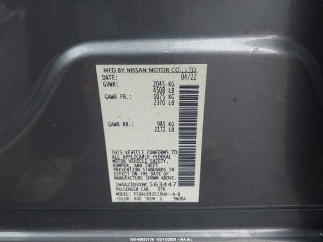 2022 NISSAN LEAF S 40 KWH 9