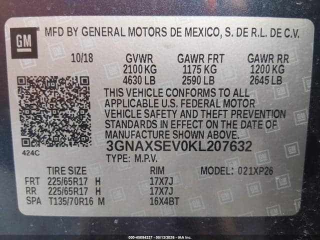 2019 CHEVROLET EQUINOX LS 9
