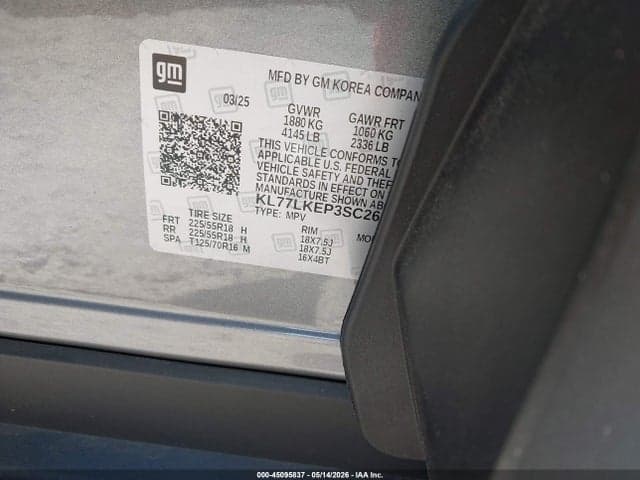 2025 CHEVROLET TRAX FWD ACTIV 9