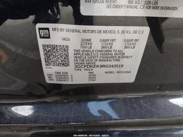 2024 CHEVROLET SILVERADO 1500 4WD SHORT BED LT WITH 2FL 9