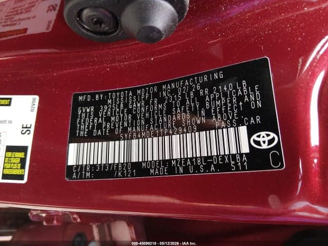2026 TOYOTA COROLLA LE 9