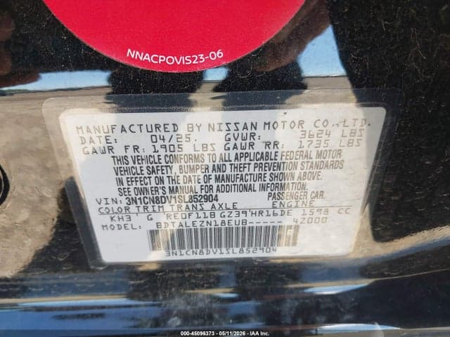 2025 NISSAN VERSA 1.6 S 9