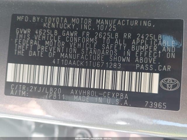 2026 TOYOTA CAMRY XSE 9