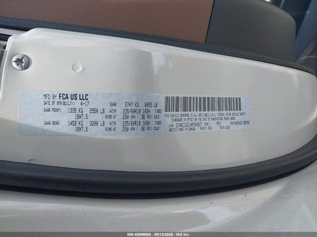 2017 CHRYSLER PACIFICA LIMITED 9