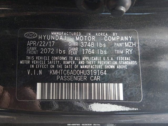 2017 HYUNDAI VELOSTER VALUE EDITION 9