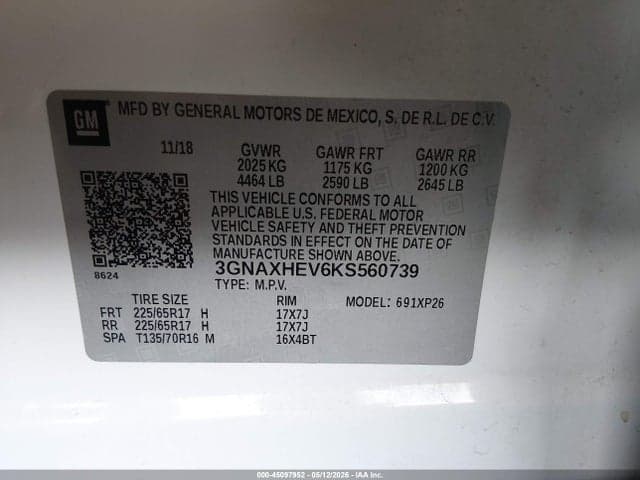 2019 CHEVROLET EQUINOX LS 9