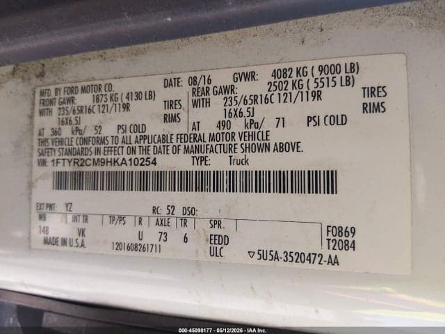 2017 FORD TRANSIT-250 9