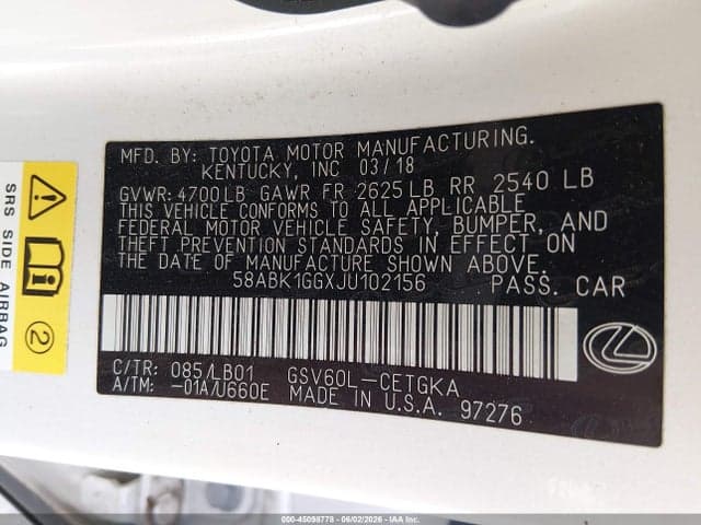 2018 LEXUS ES 350 9