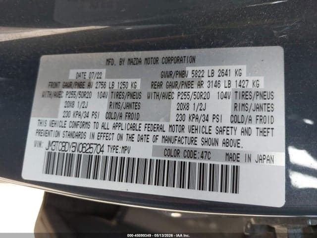 2022 MAZDA CX-9 CARBON EDITION 9
